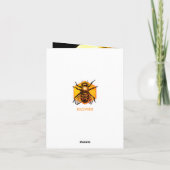 オレンジ色のPCBボード、電子部品プリント回路 サンキューカード (裏面)