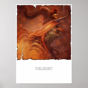 オレンジ色のSodawitch Canvas Print ポスター