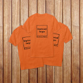 オレンジ色のTシャツのビジネス名とロゴ Tシャツ