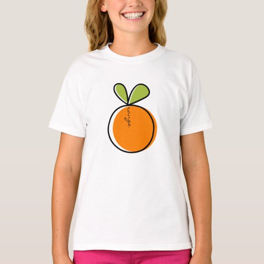 オレンジ色のTシャツ Tシャツ (正面)