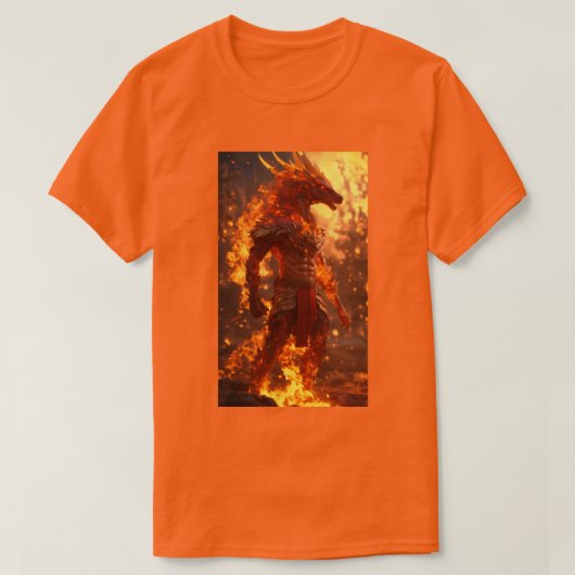 オレンジ色のTシャツ Tシャツ (デザイン正面)