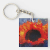 オレンジ色ひまわりキーチェーン キーホルダー (正面)
