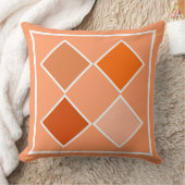 オレンジ色アーガイル色 クッション (ブランケット)