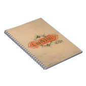 オレンジ色アールデコ忘却スペルグラフィック ノートブック (右側)