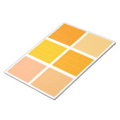 オレンジ色イエローカラーブロック ノートパッド (アングル)