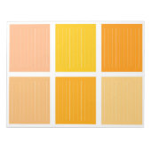 オレンジ色イエローカラーブロック ノートパッド (正面)