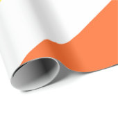 オレンジ色イエローホワイトストライプのキャンディーコーン色 ラッピングペーパー (ロールコーナー)