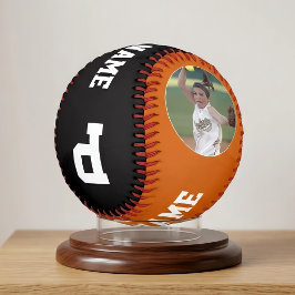 オレンジ色カスタムの焼き付きプレーヤーの写真の名前と番号 ソフトボール