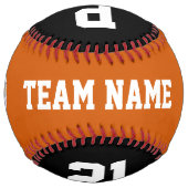 オレンジ色カスタムの焼き付きプレーヤーの写真の名前と番号 ソフトボール (正面)