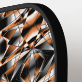 オレンジ色グラデーション塗り潰しカラー機械的スケッチ ピックルボールラケット (左詳細)