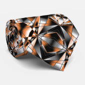 オレンジ色グラデーション塗り潰し機械的スケッチ ネクタイ (ロール)