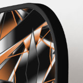 オレンジ色グラデーション塗り潰し機械的スケッチ ピックルボールラケット (左詳細)