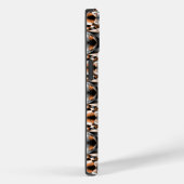 オレンジ色グラデーション塗り潰し機械的スケッチ Case-Mate iPhoneケース (裏面 / 右)