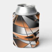 オレンジ色グラデーション塗り潰し機械的デザイン 缶クーラー (缶正面)