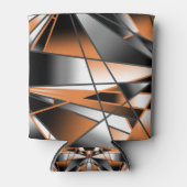 オレンジ色グラデーション塗り潰し機械的デザイン 缶クーラー (正面)