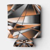 オレンジ色グラデーション塗り潰し機械的デザイン 缶クーラー (裏面)