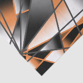 オレンジ色グラデーション塗り潰し機械的デザイン 薄葉紙 (詳細)