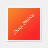 オレンジ色グラデーション – 誕生日ナプキンス スタンダードカクテルナプキン (正面)