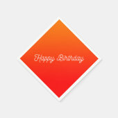 オレンジ色グラデーション – 誕生日ナプキンス スタンダードカクテルナプキン (角)