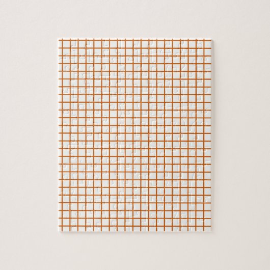 オレンジ色グリッド ジグソーパズル (縦)
