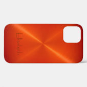 オレンジ色ステンレス鋼の外観 Case-Mate iPhoneケース (裏面 (横))