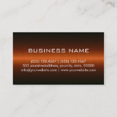 オレンジ色ステンレス鋼モノグラム 名刺 (裏面)