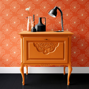 オレンジ色スパイダーウェブハロウィーン 壁紙