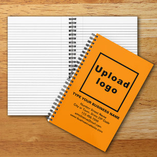 オレンジ色スパイラルノートブックのビジネスブランド ノートブック