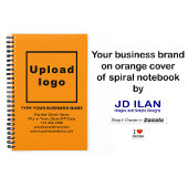 オレンジ色スパイラルノートブックのビジネスブランド ノートブック