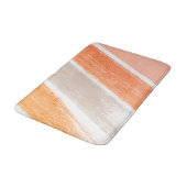 オレンジ色タンピンクストライプのス絵を描クスウォッチ バスマット (アングル)