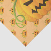 オレンジ色ハロウィーンカボチャのシームレスパターン 薄葉紙 (詳細)