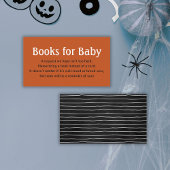 オレンジ色ハロウィーン赤ちゃんシャワーベビー エンクロージャーカード