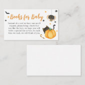 オレンジ色ハロウィーン赤ちゃんシャワーベビー エンクロージャーカード (正面/裏面)