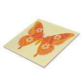 オレンジ色バタフライセラミックキッチンタイル タイル (側面)