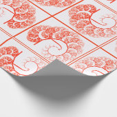 オレンジ色パレットツリーグラフィックス抽象芸術アートパターン ラッピングペーパー (角)