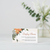 オレンジ色フローラディスプレイシャワーエンクロージャカード エンクロージャーカード (スタンド正面)