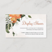 オレンジ色フローラディスプレイシャワーエンクロージャカード エンクロージャーカード (正面)