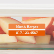 オレンジ色ブロック粘着ラベル中四角形