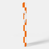 オレンジ色市松模様に白チェックパターンiPhoneケース Case-Mate iPhoneケース (裏面 / 左)