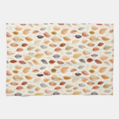 オレンジ色金ゴールドブラウンウォーター色パターン紅葉 キッチンタオル (横)