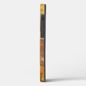 オレンジ色金ゴールド水色抽象芸術名モダン Case-Mate iPhoneケース (裏面 / 左)