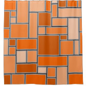 オレンジ色 シャワーカーテン (正面)