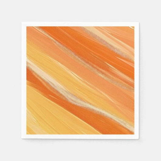 オレンジ色 スタンダードカクテルナプキン (正面)