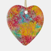 オレンジ色 セラミックオーナメント (右)