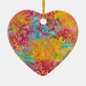 オレンジ色 セラミックオーナメント (正面)