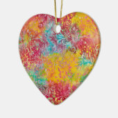 オレンジ色 セラミックオーナメント (左)