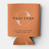 オレンジ色+ブラック文字会社のBusiness Canのロゴ 缶クーラー (正面)