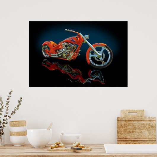 オレンジ色 ポスター (キッチン)