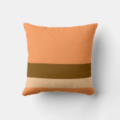 オレンジ色(境界線あり) +任意の2色のスロー クッション (裏面)