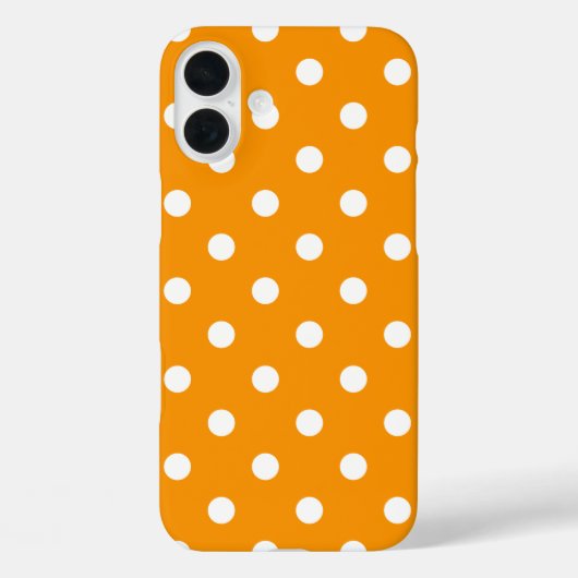 オレンジ色(水玉模様) Case-Mate iPhoneケース (裏面)